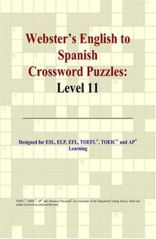 Webster's English to Spanish Crossword Puzzles: Level 11