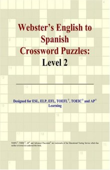 Webster's English to Spanish Crossword Puzzles: Level 2