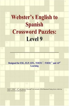 Webster's English to Spanish Crossword Puzzles: Level 9