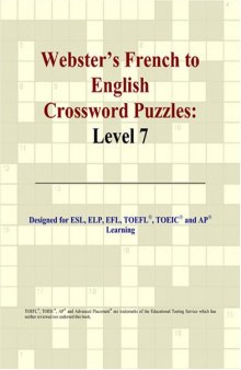 Webster's French to English Crossword Puzzles: Level 7