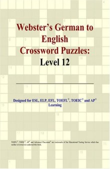 Webster's German to English Crossword Puzzles: Level 12
