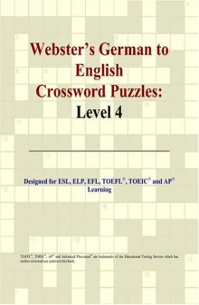 Webster's German to English Crossword Puzzles: Level 4
