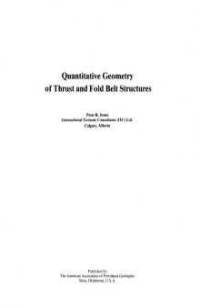 Quantitative Geometry of Thrust and Fold Belt Structures (AAPG Methods in Exploration 6)