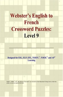 Webster's English to French Crossword Puzzles: Level 9