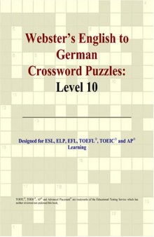 Webster's English to German Crossword Puzzles: Level 10