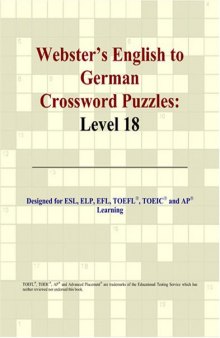 Webster's English to German Crossword Puzzles: Level 18
