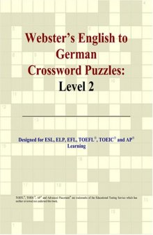 Webster's English to German Crossword Puzzles: Level 2
