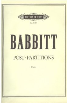 Post-Partitions (Piano Score) 