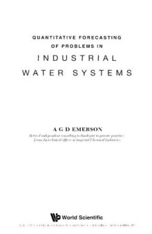 Quantitative Forecasting of Problems in Industrial Water Systems (Chemical Engineering)