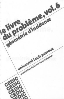 Géométrie d'incidence (Le Livre du problème, volume 6)