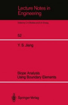 Slope Analysis Using Boundary Elements