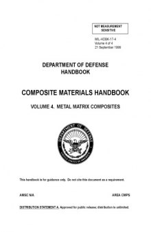 Military Handbook - MIL-HDBK-17-4A: Composite Materials Handbook, Volume 4 - Metal Matrix Composites