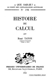 Histoire du calcul