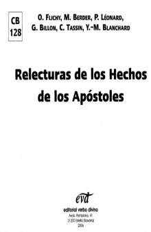 Relecturas de los Hechos de los Apostoles