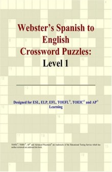Webster's Spanish to English Crossword Puzzles: Level 1