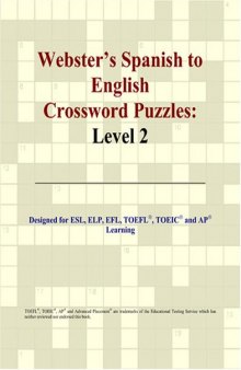 Webster's Spanish to English Crossword Puzzles: Level 2