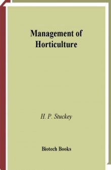 Management Of Horticulture