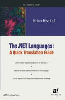 The .NET Languages: A Quick Translation Guide