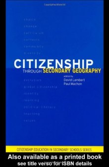 Citizenship Through Secondary Geography (Citizenship in Secondary Schools)