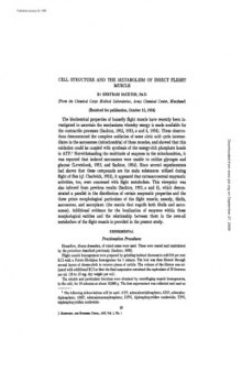 Metabolism in Insect flight muscle