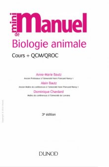 Mini manuel de biologie animale : cours + QCM