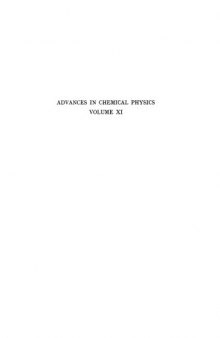 Advances in Chemical Physics, Vol.11 (Interscience, 1967)
