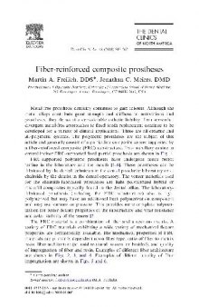 Fiber reinforced composite prostheses