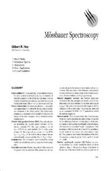 Encyclopedia of Physical Science and Technology - Moessbauer Spectroscopy