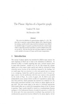 The Planar Algebra of a bipartite graph
