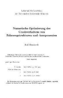 Numerische Optimierung des Crashverhaltens von Fahrzeugstrukturen und -komponenten