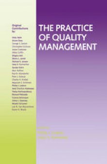 The Practice of Quality Management
