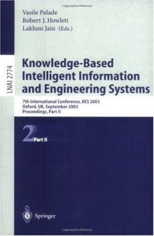 Knowledge-Based Intelligent Information and Engineering Systems: 7th International Conference, KES 2003, Oxford, UK, September 2003. Proceedings, Part II