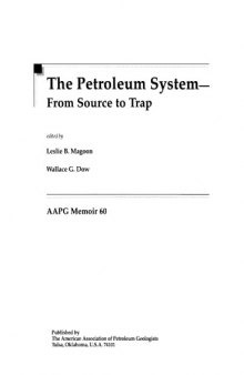 The Petroleum system : from source to trap