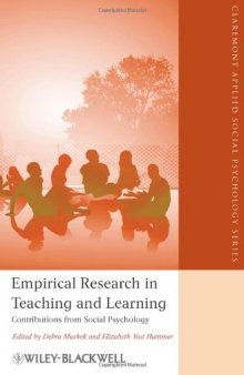 Empirical Research in Teaching and Learning: Contributions from Social Psychology (Blackwell Claremont Applied Social Psychology Series)