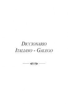 Diccionario italiano-galego  