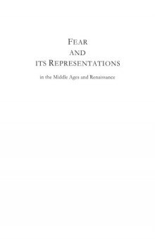 Fear and its Representations: in the Middle Ages and Renaissance