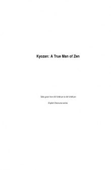 Kyozan: a True Man of Zen