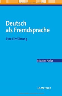 Deutsch als Fremdsprache: Eine Einführung