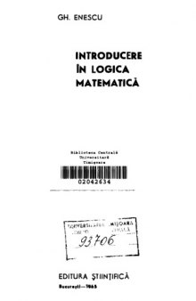 Introducere in logica matematica