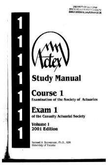 ACTEX Study Manual. Course 1. Exam 1