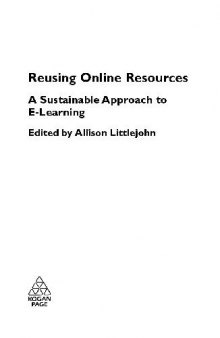 Reusing Online Resources: A Sustainable Approach to E-Learning