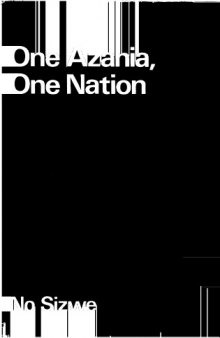 One Azania, One Nation: National Question in South Africa (Africa series)  