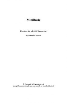 MiniBasic - how to write a script interpreter