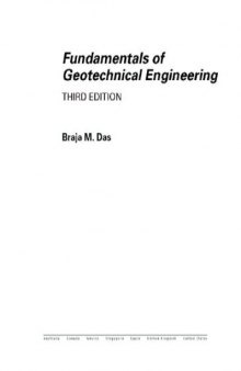 Fundamentals of Geotechnical Engineering (Third Edition)