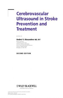 Cerebrovascular Ultrasound in Stroke Prevention and Treatment, Second Edition