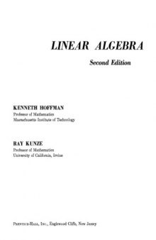Linear Algebra, Second Edition  