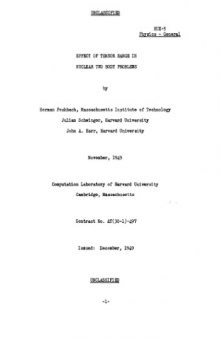 Effect of Tensor Range in Nuclear Two Body Problems