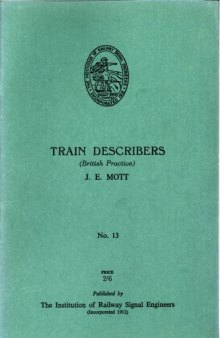 IRSE Green Book No.13 Train Describers (British Practice) 1952 