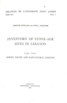 Inventory of Stone-Age Sites in Lebanon. Part II 