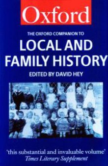 The Oxford Companion to Local and Family History 
